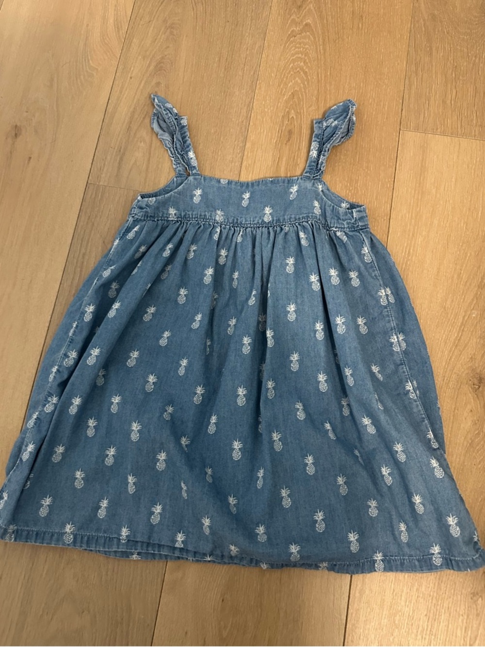 Denim Pineapple Print Sundress